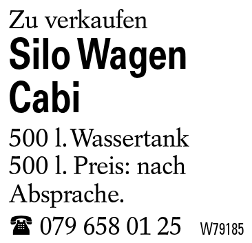 Silo Wagen Cabi