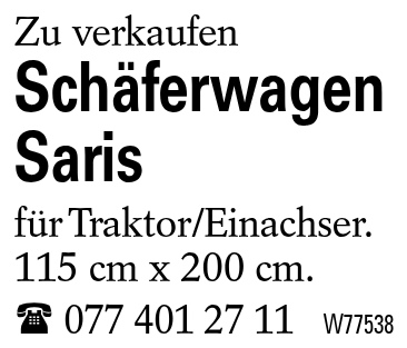 Schäferwagen Saris