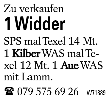 1 Widder