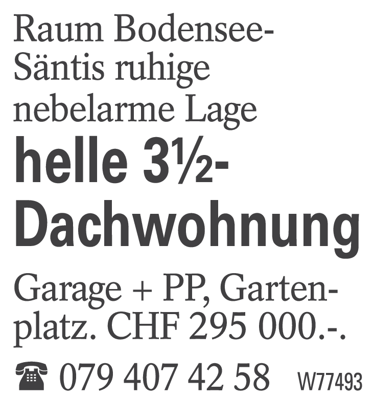 helle 31/2-Dachwohnung