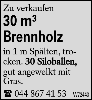 30 m^3 Brennholz
