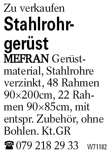 Stahlrohr-            gerüst