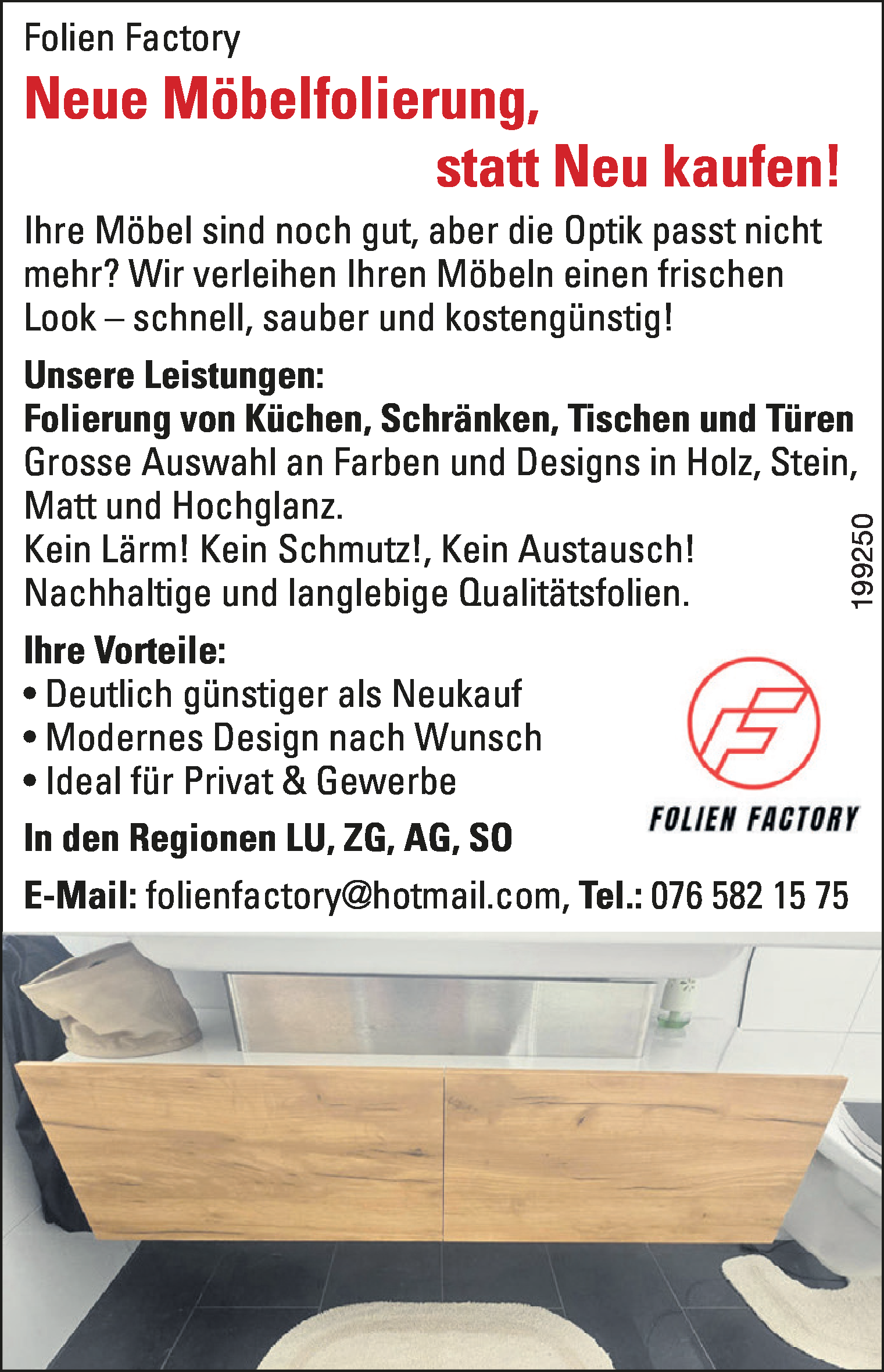 Neue Möbelfolierung