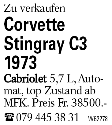 Corvette Stingray C3 1973