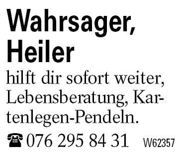 Wahrsager,       Heiler