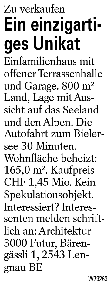 Ein einzigartiges Unikat