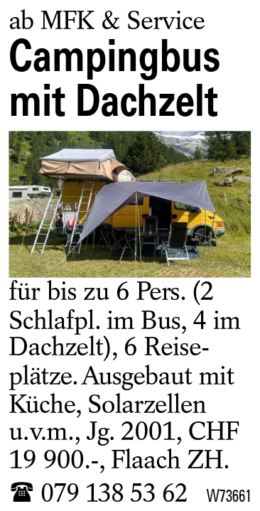 Campingbus mit Dachzelt