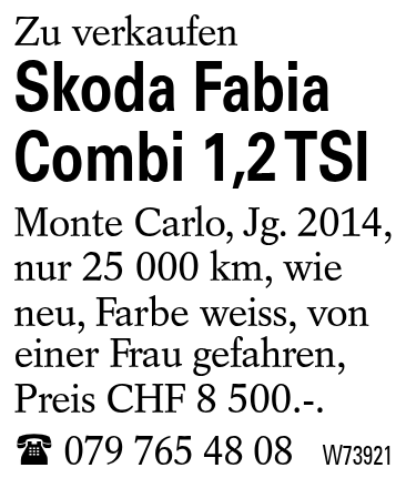 Skoda Fabia Combi 1,2 TSI