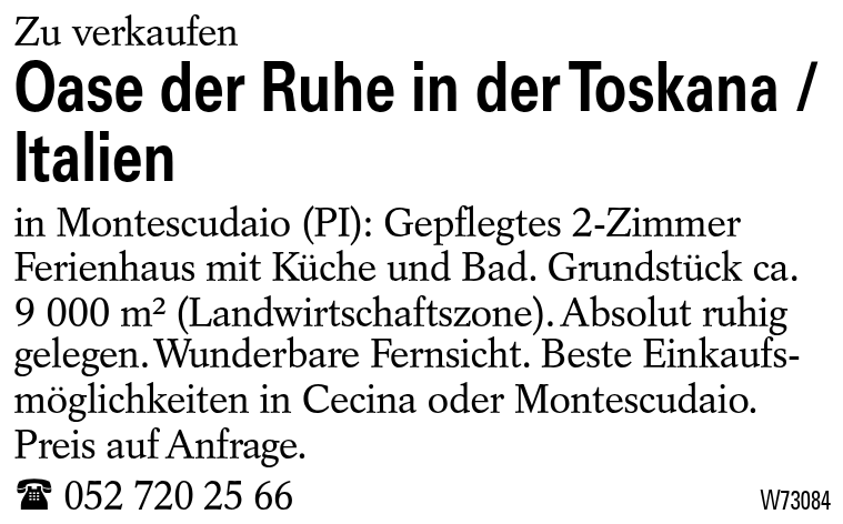 Oase der Ruhe in der Toskana / Italien