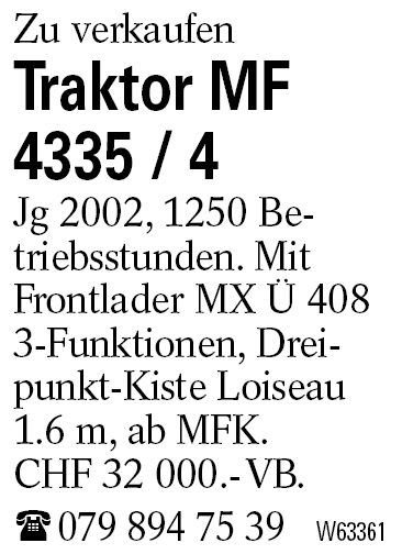 Traktor MF 4335 / 4