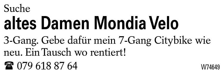 altes Damen Mondia Velo