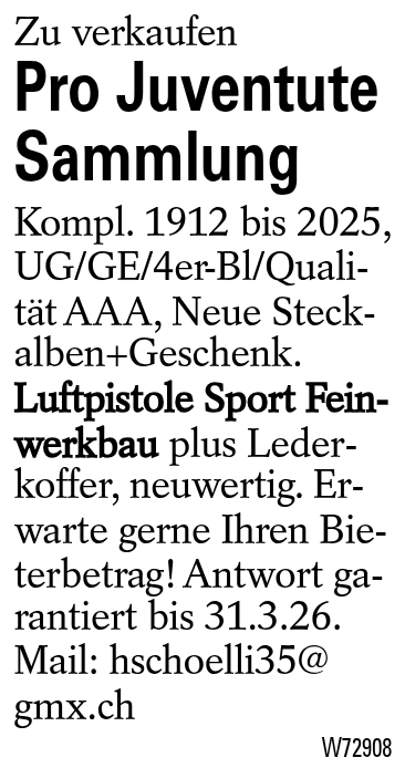 Pro Juventute Sammlung