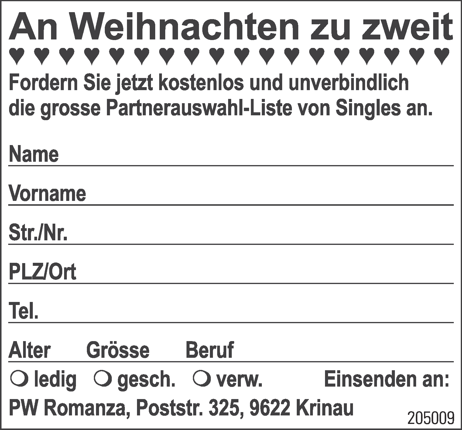 An Weihnachten zu zweit 2026