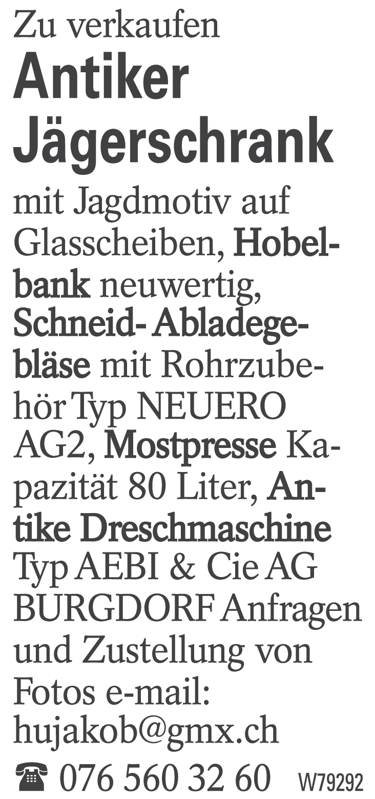 Antiker Jägerschrank