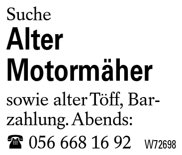 Alter Motormäher