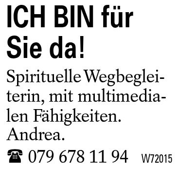 ICH BIN für Sie da!