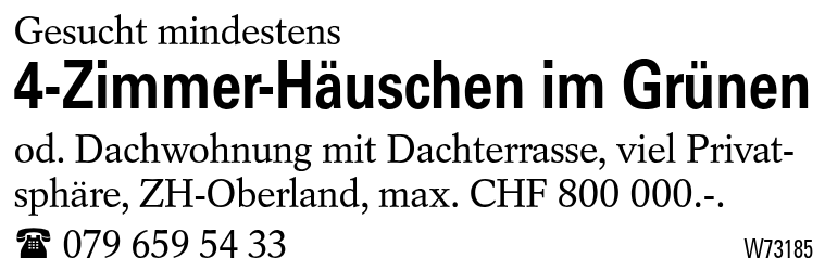 4-Zimmer-Häuschen im Grünen