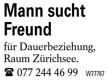 Mann sucht Freund