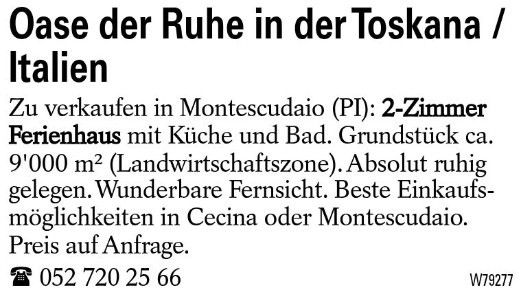 Oase der Ruhe in der Toskana / Italien