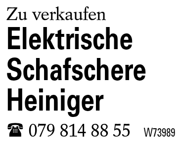 Elektrische Schafschere Heiniger