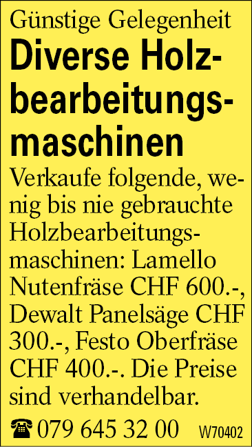 Diverse Holzbearbeitungsmaschinen