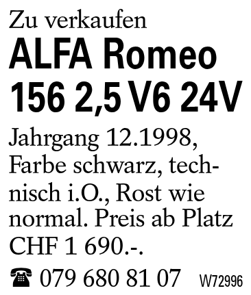 ALFA Romeo 156 2,5 V6 24V