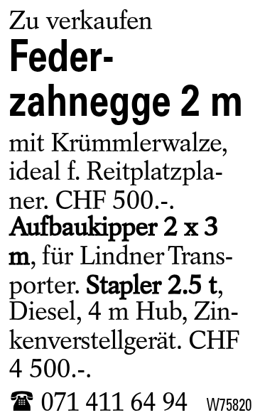 Federzahnegge  2 m