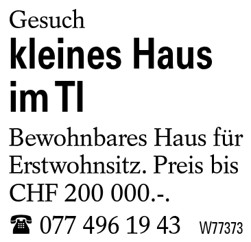 kleines Haus im TI