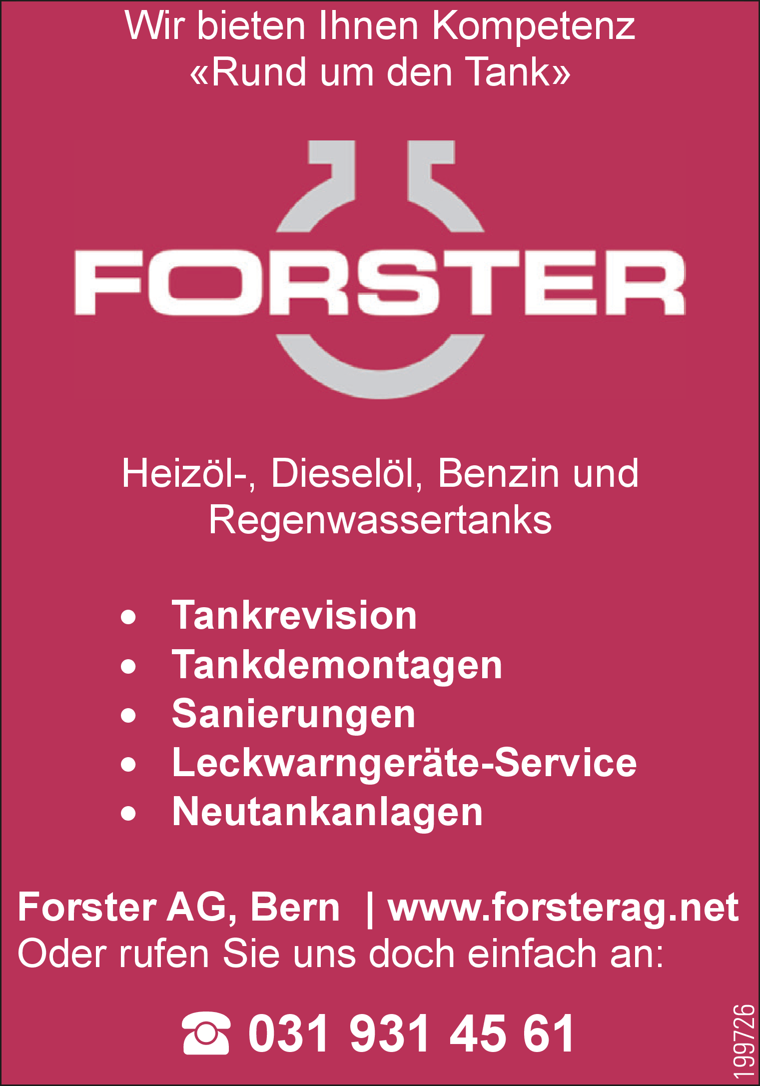 Forster Tankrevision