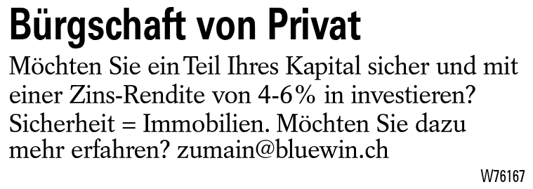 Bürgschaft von Privat