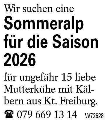 Sommeralp für die Saison 2026