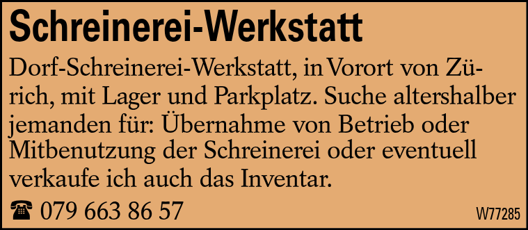 Schreinerei-Werkstatt