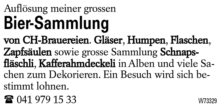 Bier-Sammlung