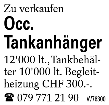 Occ. Tankanhänger