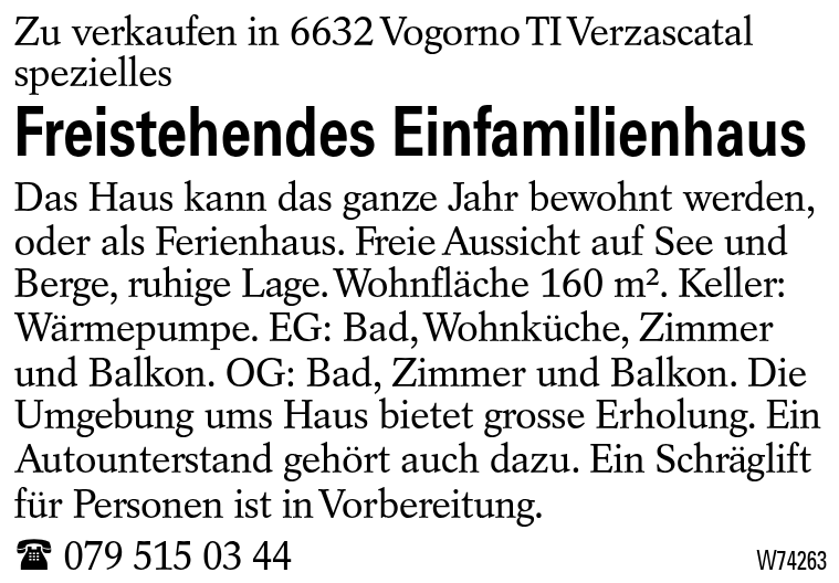 Freistehendes Einfamilienhaus