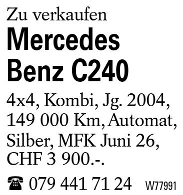 Mercedes Benz C240