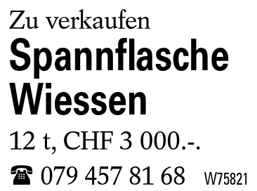 Spannflasche Wiessen