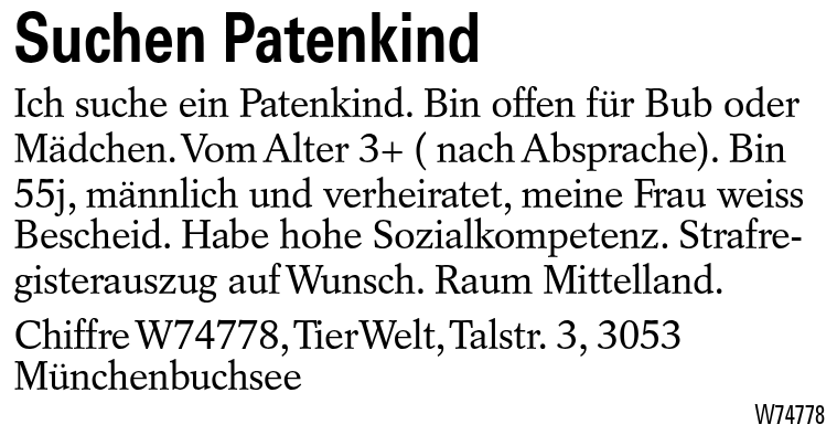 Suchen Patenkind