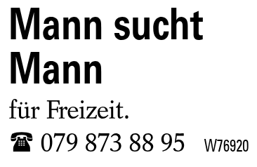 Mann sucht Mann