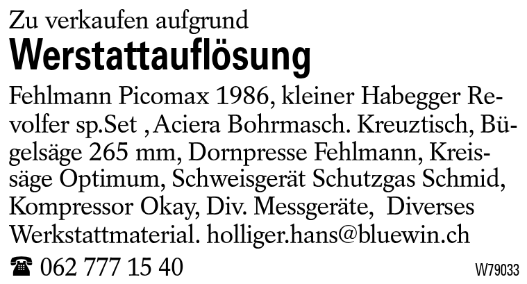 Werstattauflösung