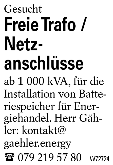 Freie Trafo / Netz-anschlüsse