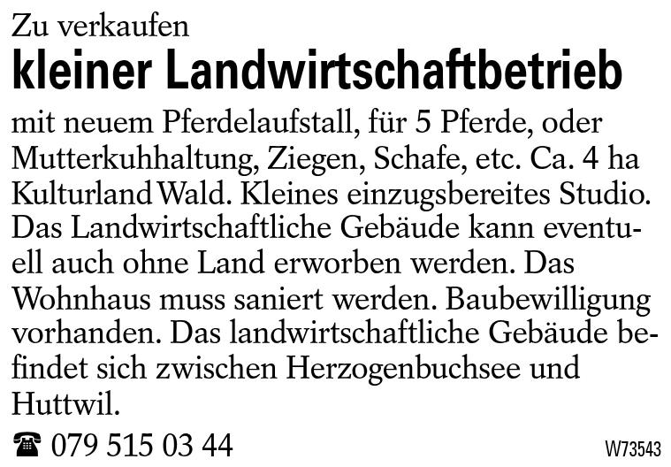 kleiner Landwirtschaftbetrieb