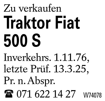 Traktor Fiat 500 S