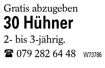 30 Hühner