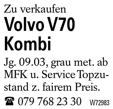 Volvo V70 Kombi