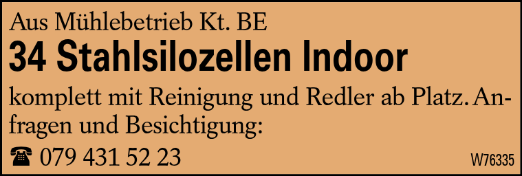 34 Stahlsilozellen Indoor