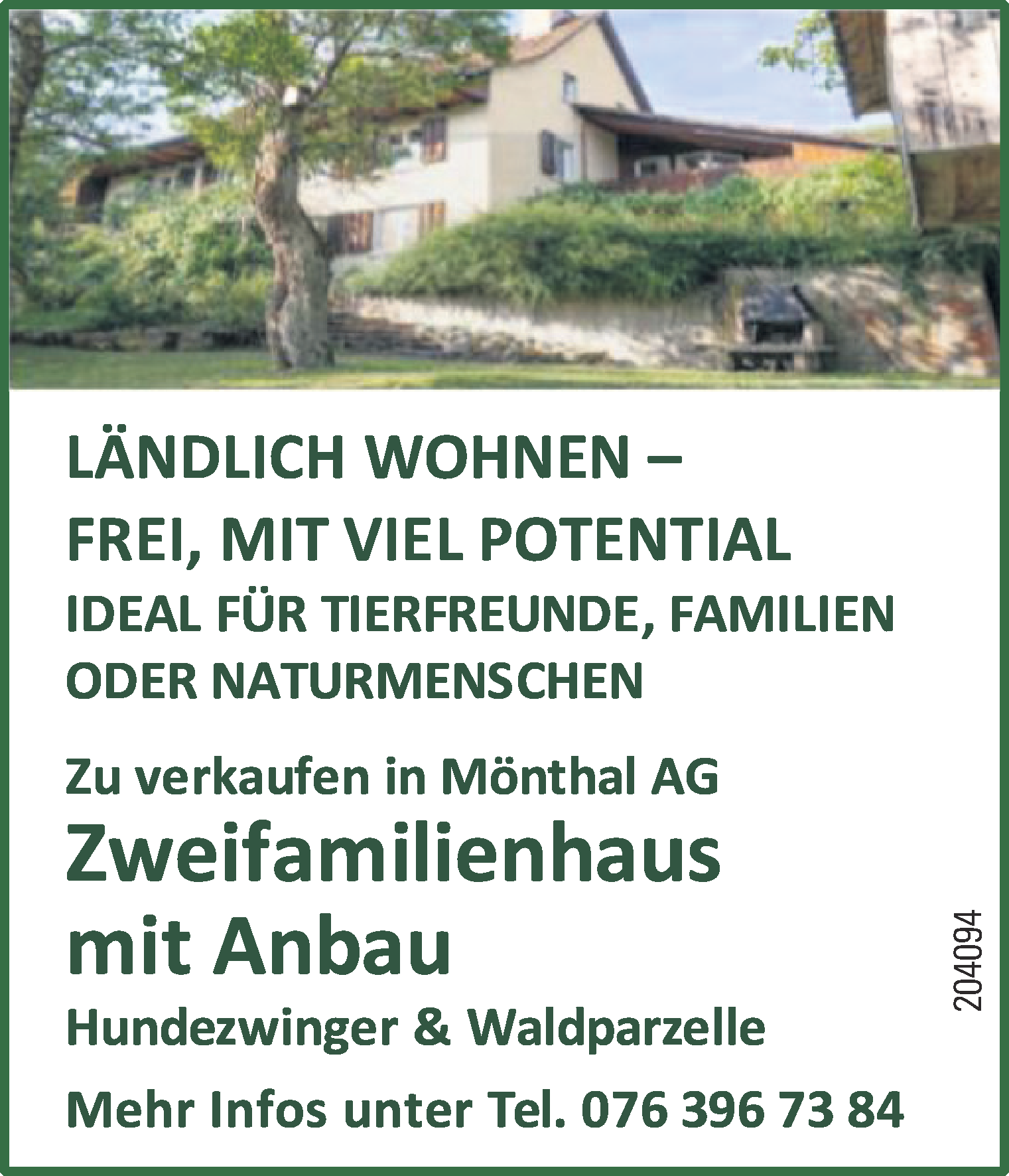 Ländlich wohnen Mönthal AG