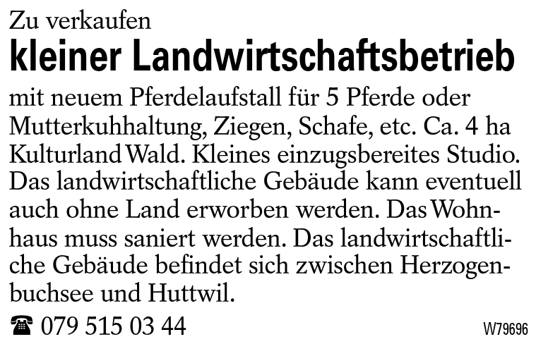 kleiner Landwirtschaftsbetrieb
