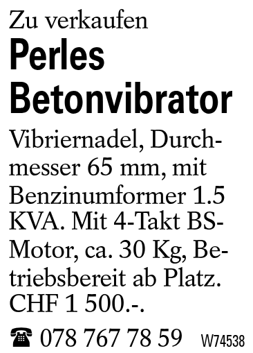 Perles Betonvibrator