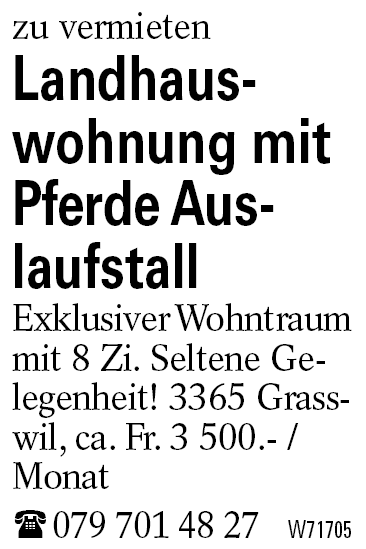Landhauswohnung mit Pferde Auslaufstall